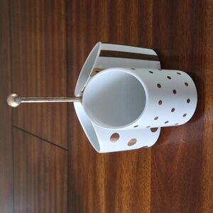 Pottery Barn White and Gold Desk Accessory